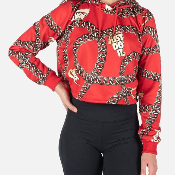 Nike Women's Red Chain Graphic Hoodie - Picture 13 of 13